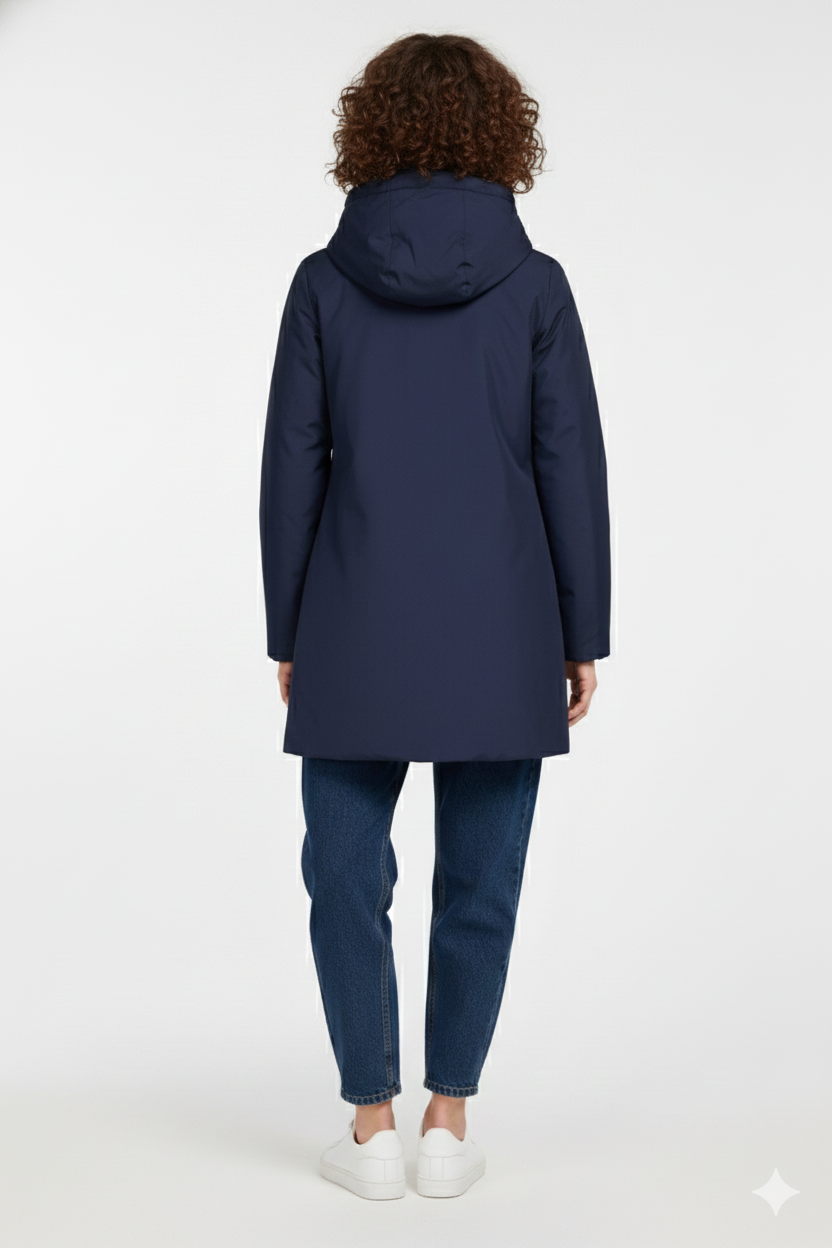 Ciesse Piumini giubbotto lungo donna Kalie blu reversibile