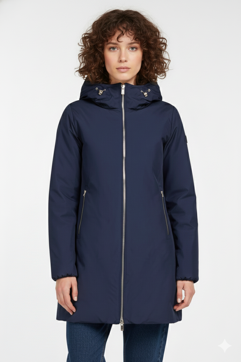 Ciesse Piumini giubbotto lungo donna Kalie blu reversibile