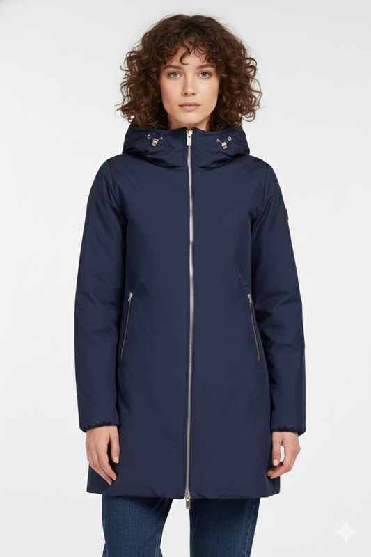 Ciesse Piumini giubbotto lungo donna Kalie blu reversibile