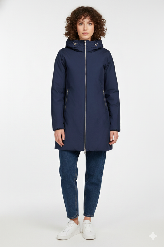 Ciesse Piumini giubbotto lungo donna Kalie blu reversibile