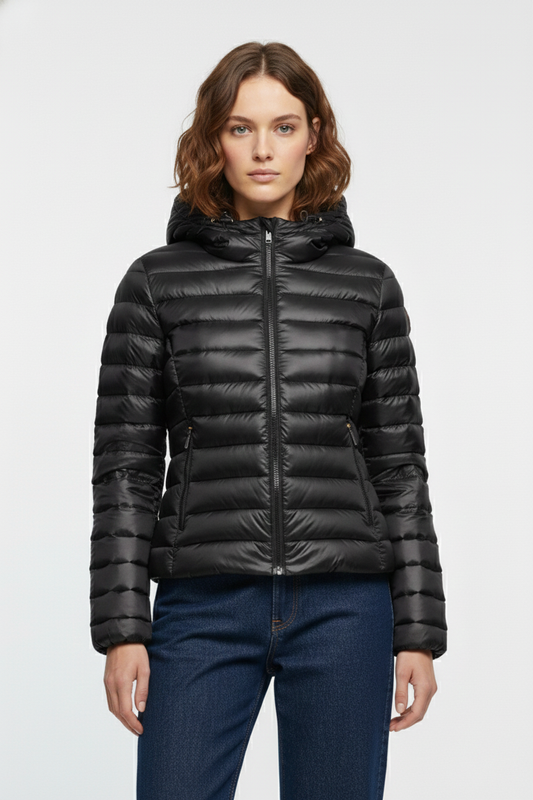 Ciesse Piumini Aghata giubbotto donna nero con cappuccio