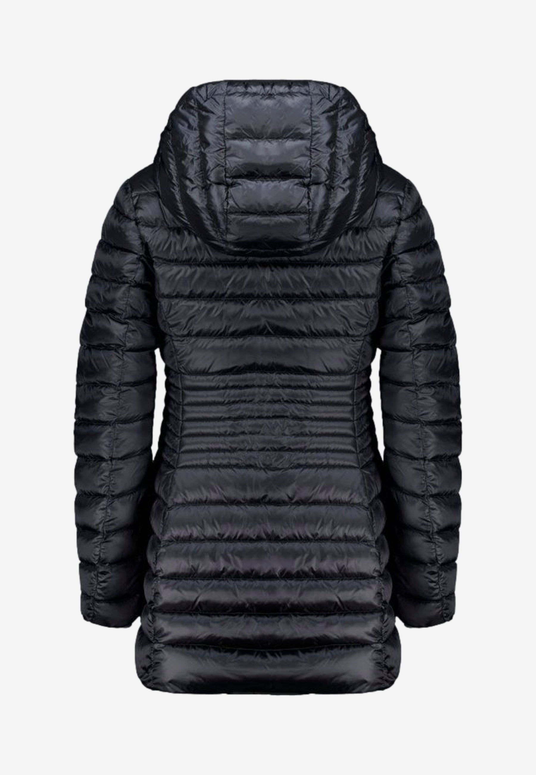 Ciesse Piumini giubbotto lungo donna Kalie nero reversibile con cappuccio