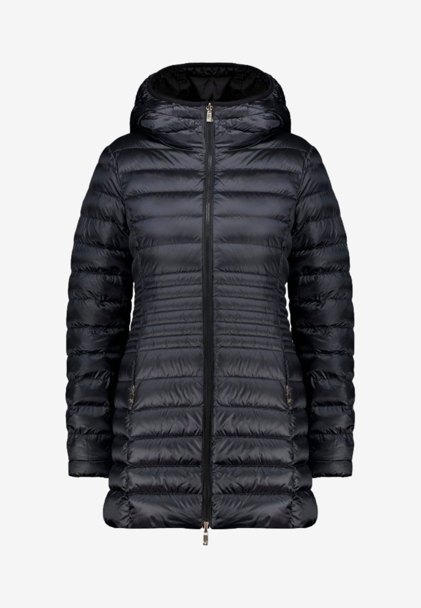 Ciesse Piumini giubbotto lungo donna Kalie nero reversibile con cappuccio