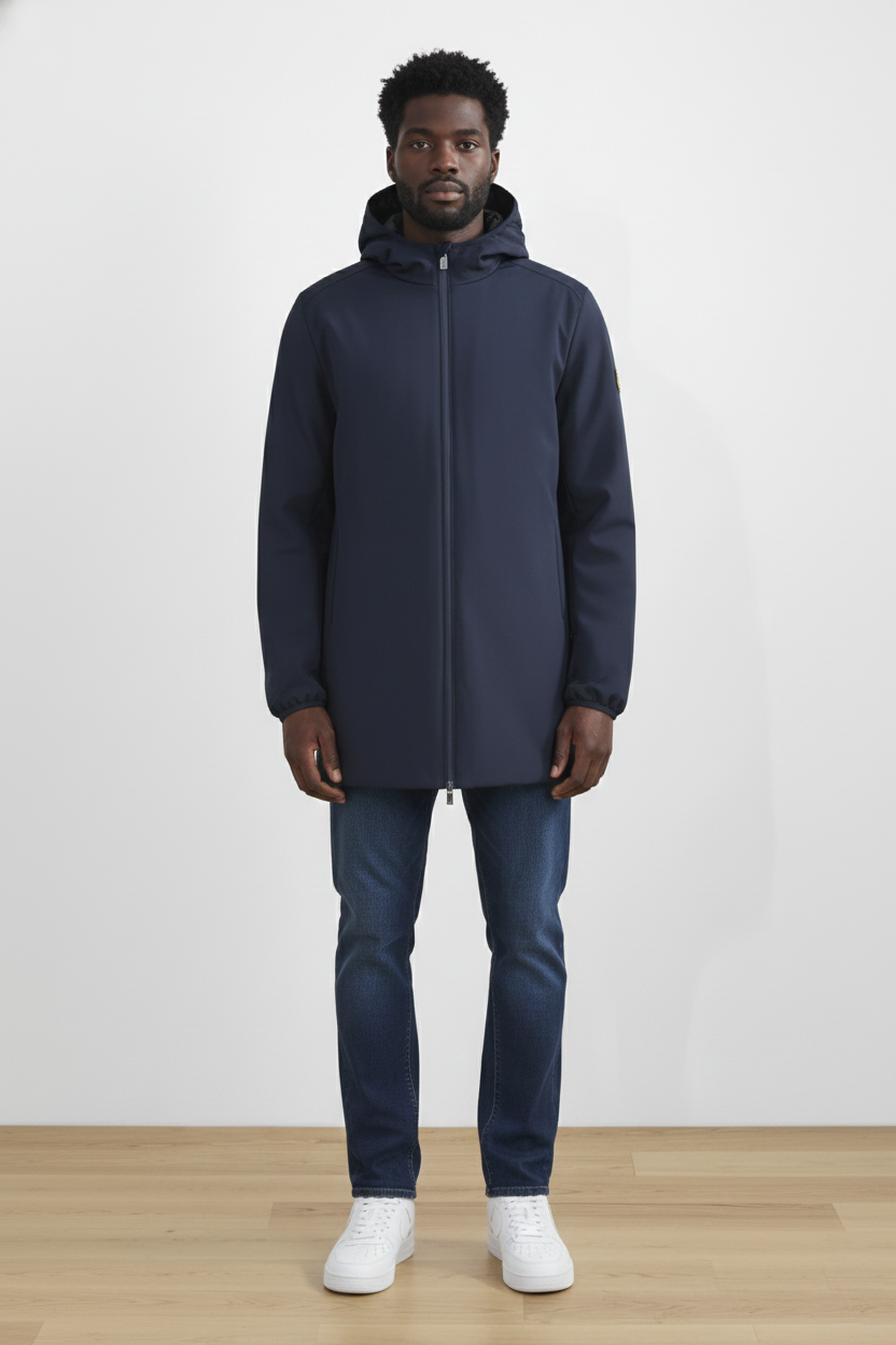 Ciesse Piumini Herdo 2.0 giubbotto lungo da uomo blu navy con cappuccio