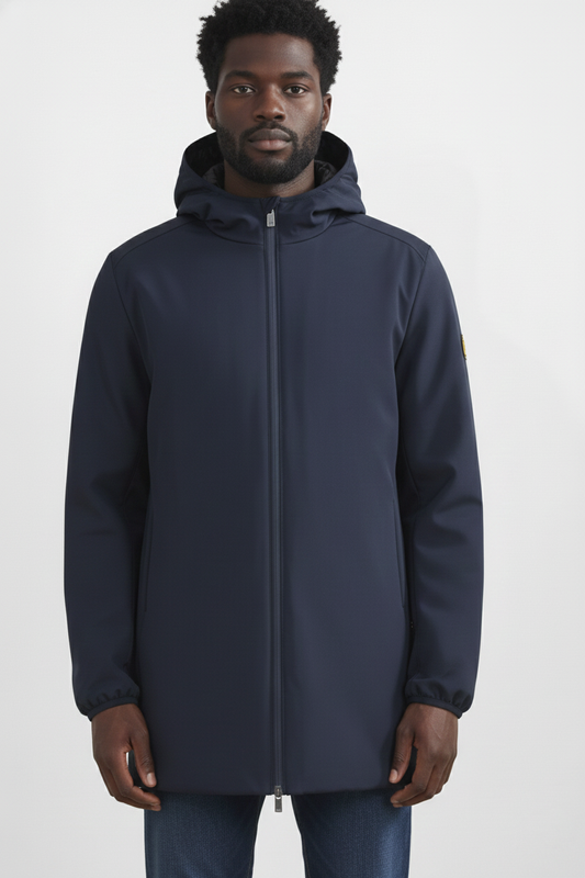 Ciesse Piumini Herdo 2.0 giubbotto lungo da uomo blu navy con cappuccio