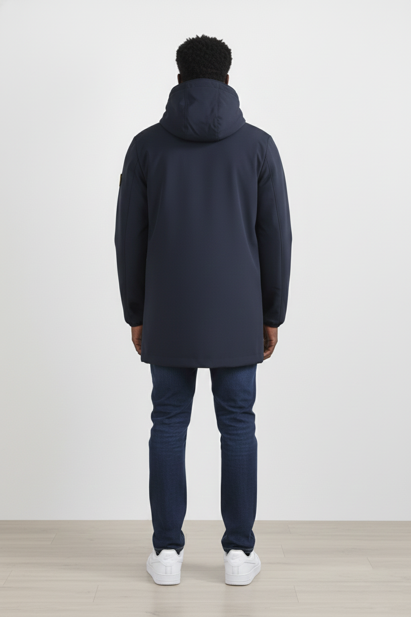 Ciesse Piumini Herdo 2.0 giubbotto lungo da uomo blu navy con cappuccio