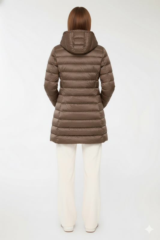 Colmar Piumino Deluxe Donna Marrone con Cappuccio