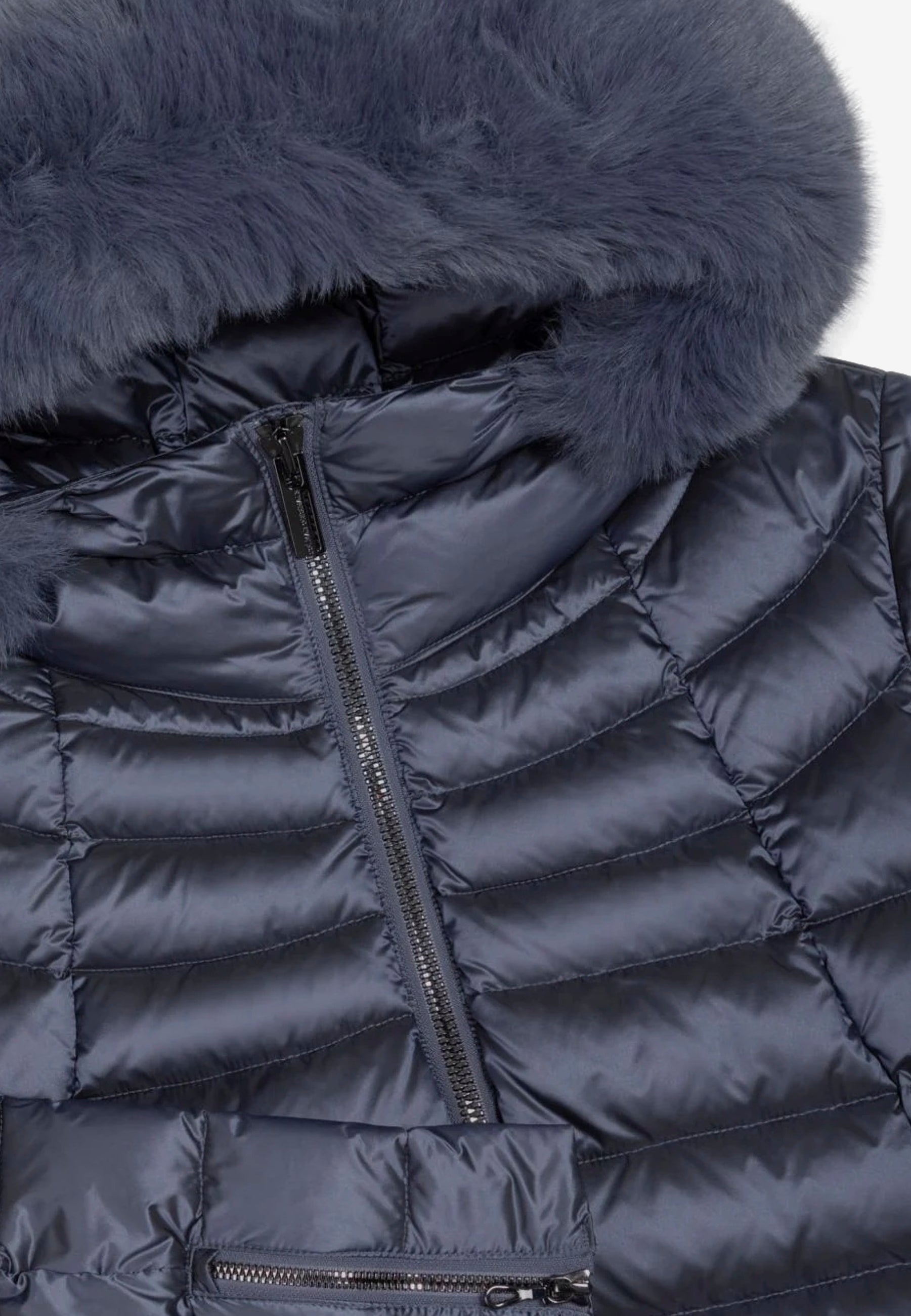 Colmar Piumino da Donna Grigio Imbottito con Cappuccio