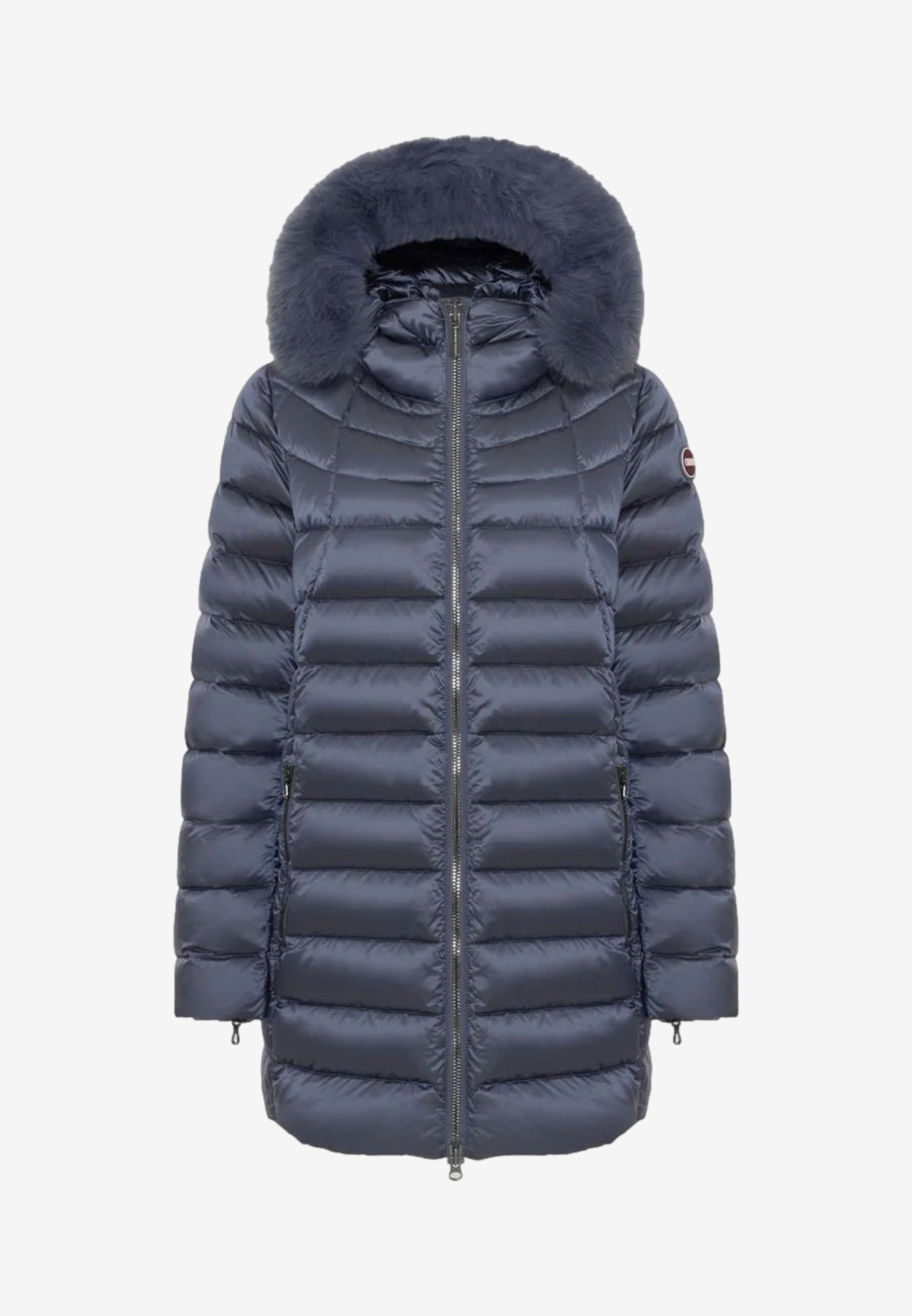 Colmar Piumino da Donna Grigio Imbottito con Cappuccio