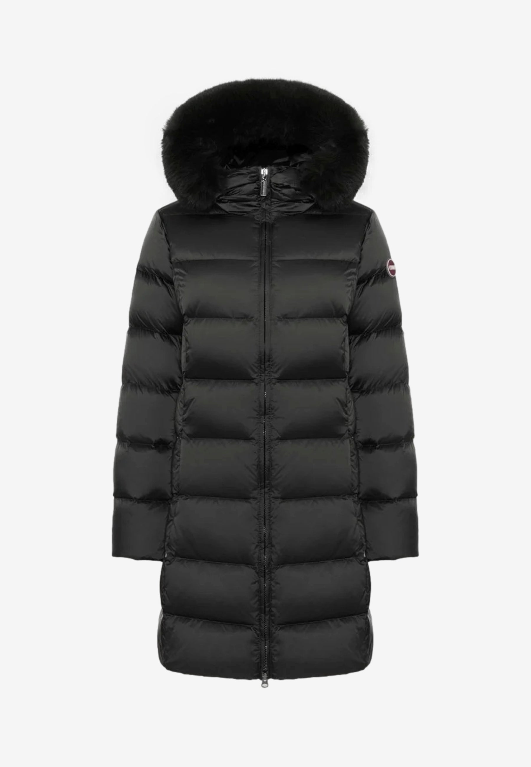 Colmar Piumino Donna Nero con Cappuccio e Pelliccia Sintetica