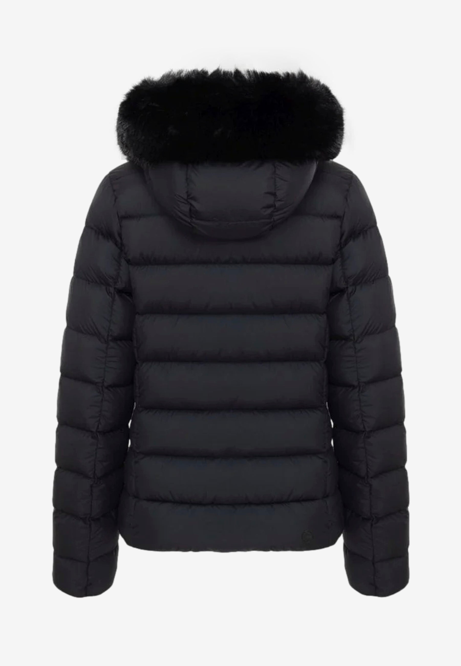 Colmar Piumino Donna Nero con Cappuccio e Eco-pelliccia