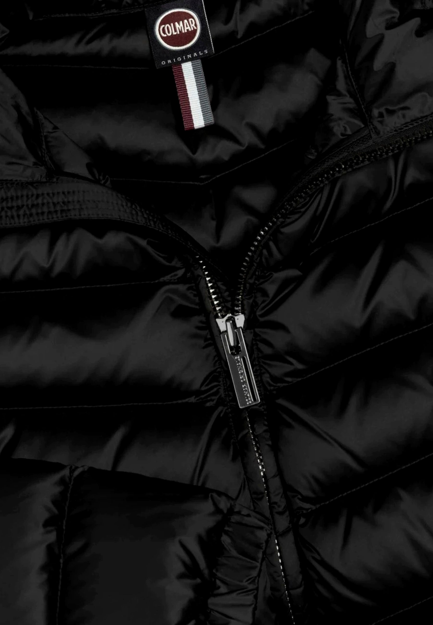 Colmar Piumino Donna Nero Trapuntato con Cappuccio