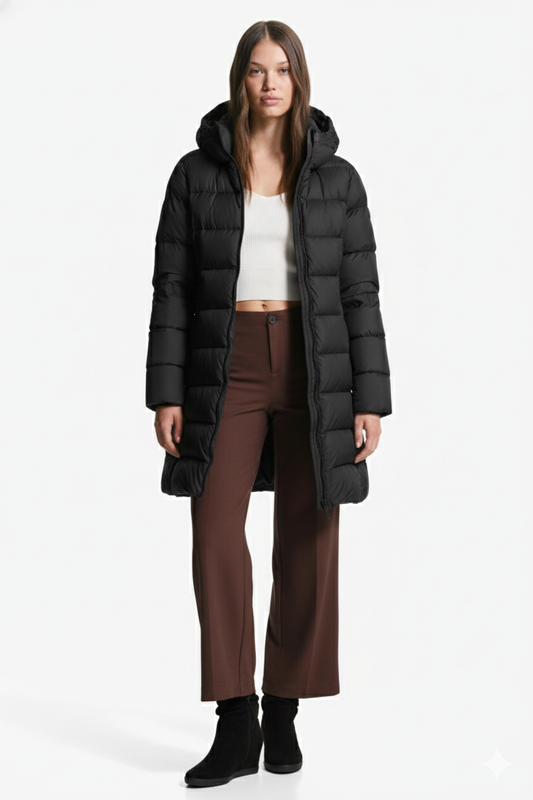 Colmar Piumino da Donna Nero Imbottito con Cappuccio