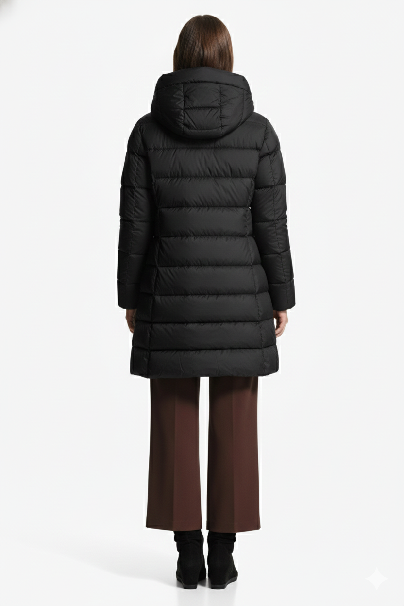Colmar Piumino da Donna Nero Imbottito con Cappuccio
