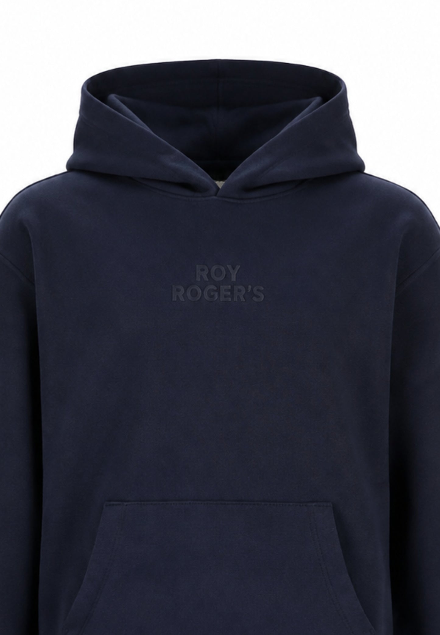 Roy Roger's felpa BLU CON CAPPUCCIO E LOGO GOMMATO TONO SU TONO Bambini e ragazzi rz483/00-blu_