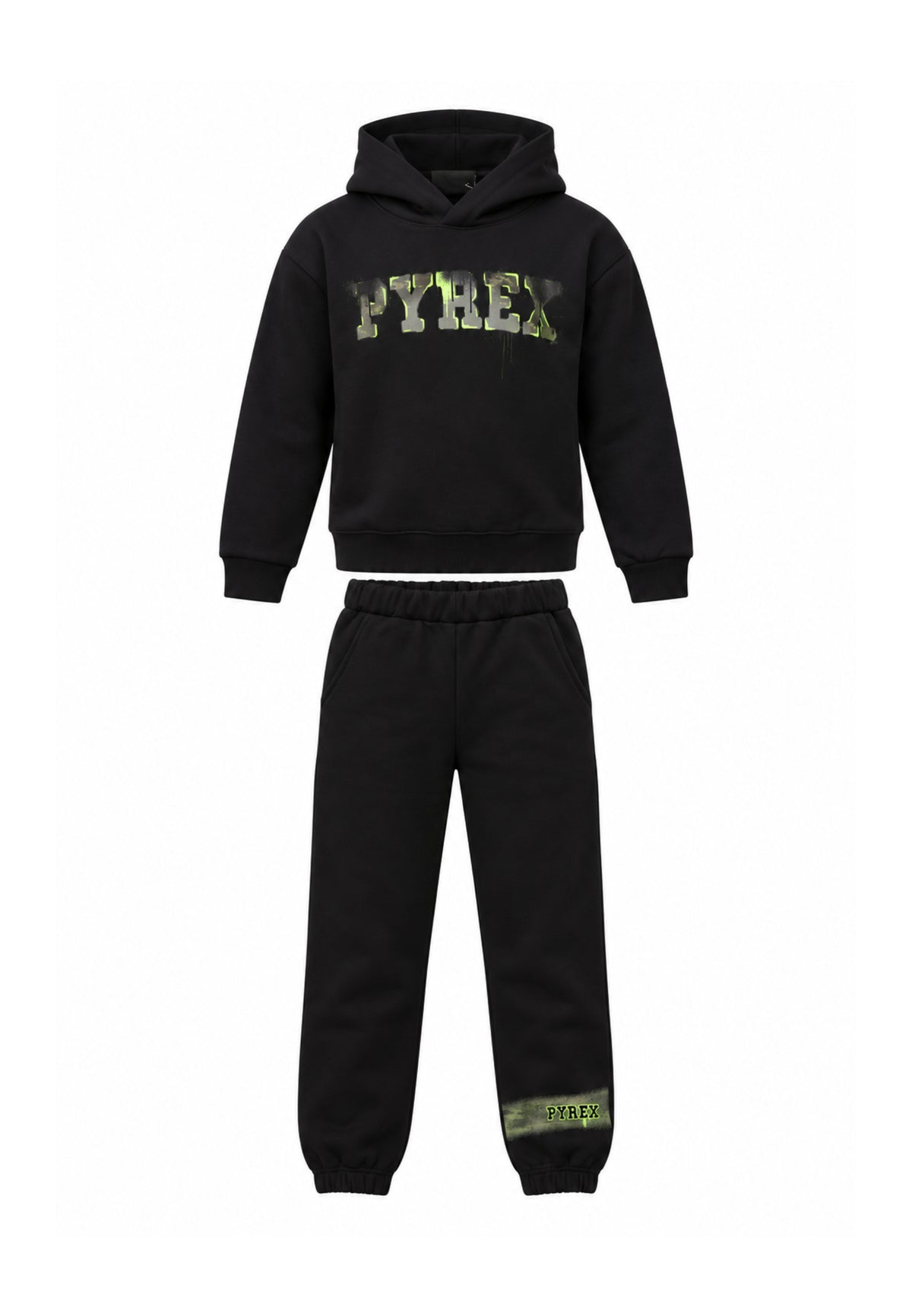 Pyrex COMPLETO NERO CON FELPA CON CAPPUCCIO Bambini e ragazzi 26IPK46224.NE_