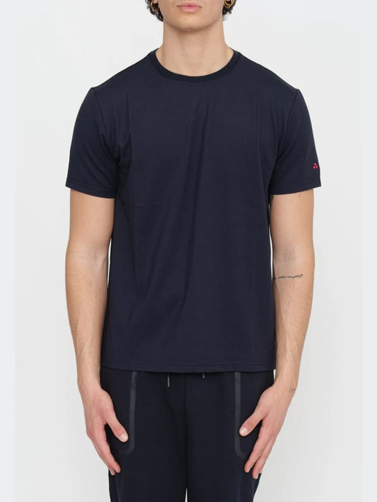 Peuterey tshirt blu navy uomo logo sul braccio