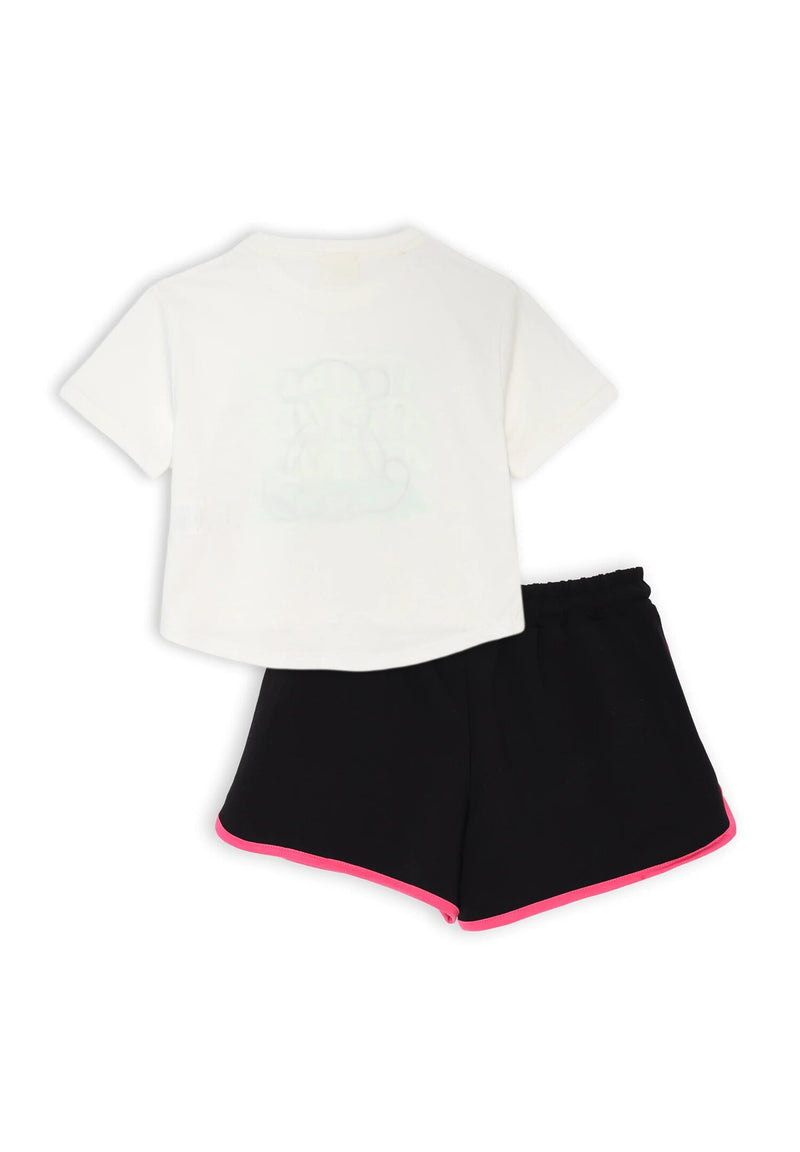 Complete Size Dance Girl Black and White with Fluorescent Details - CREAM | CammarataMode