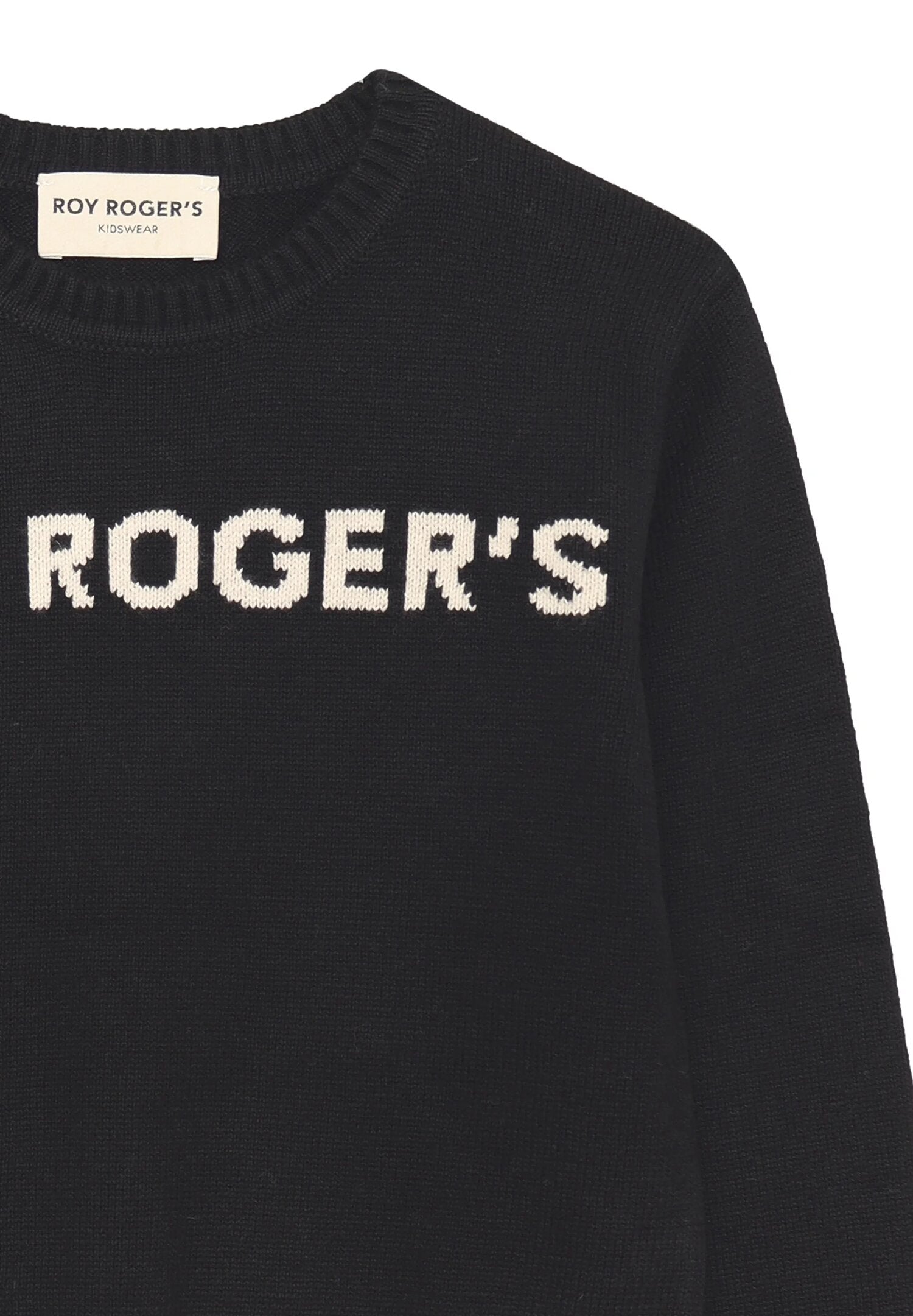 Roy Rogers Maglione Bambina Logo Ricamato - Nero (2-16 Anni)