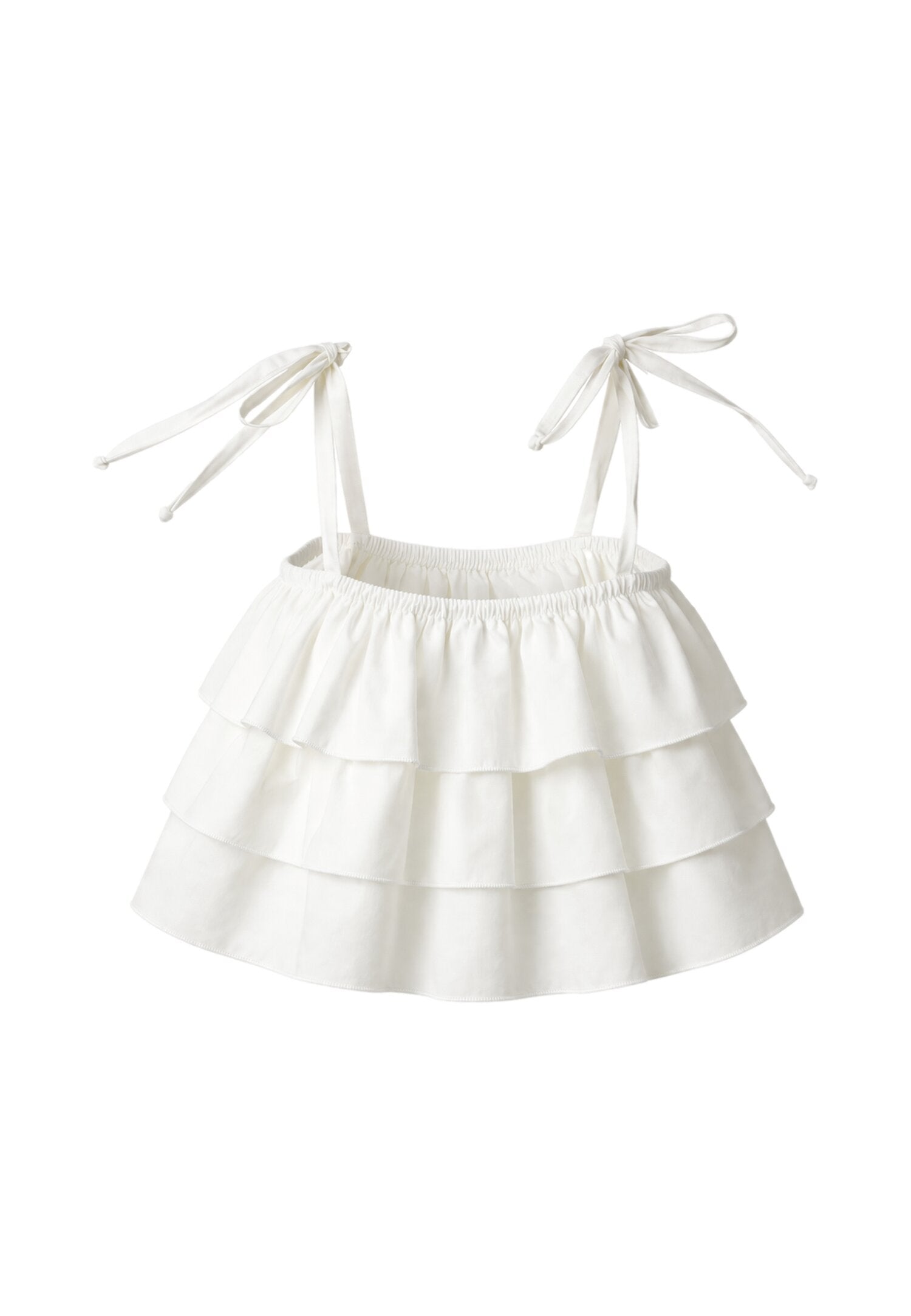 Mon Saurire Completo Con Top Bianco a Balze Bambina M1342J+M1339J_