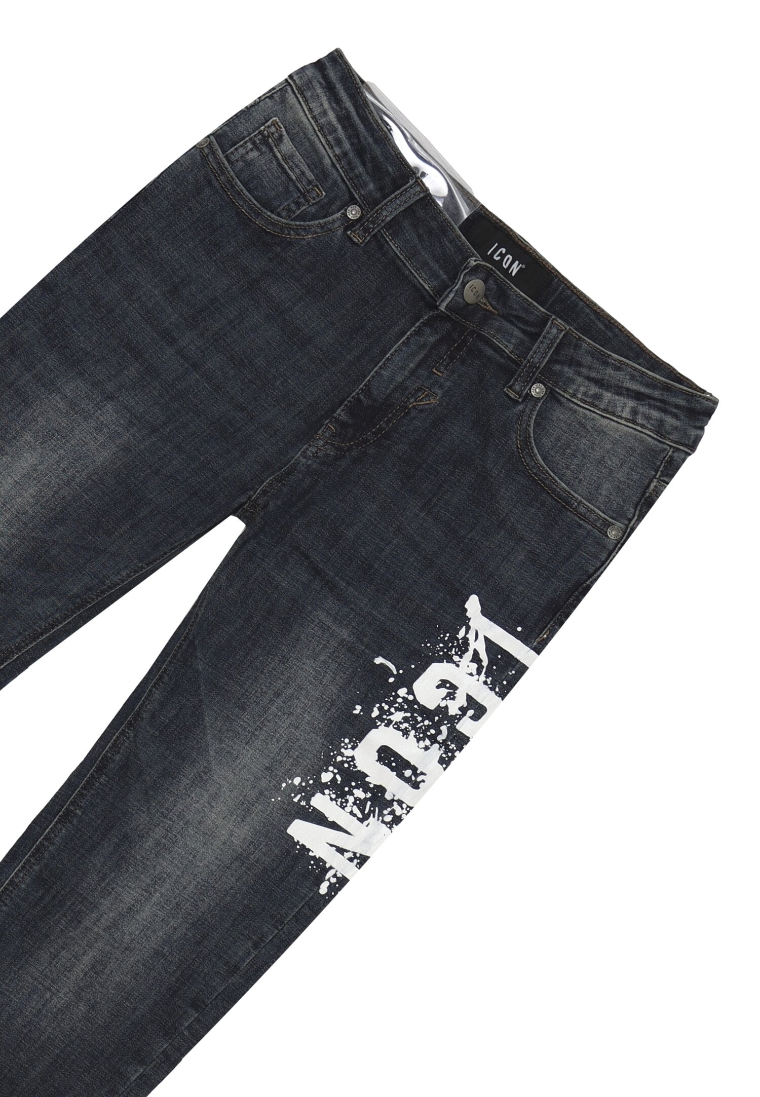 Icon Jeans Blu Denim Bambino In Cotone Vita Regolabile Sportivo AI25