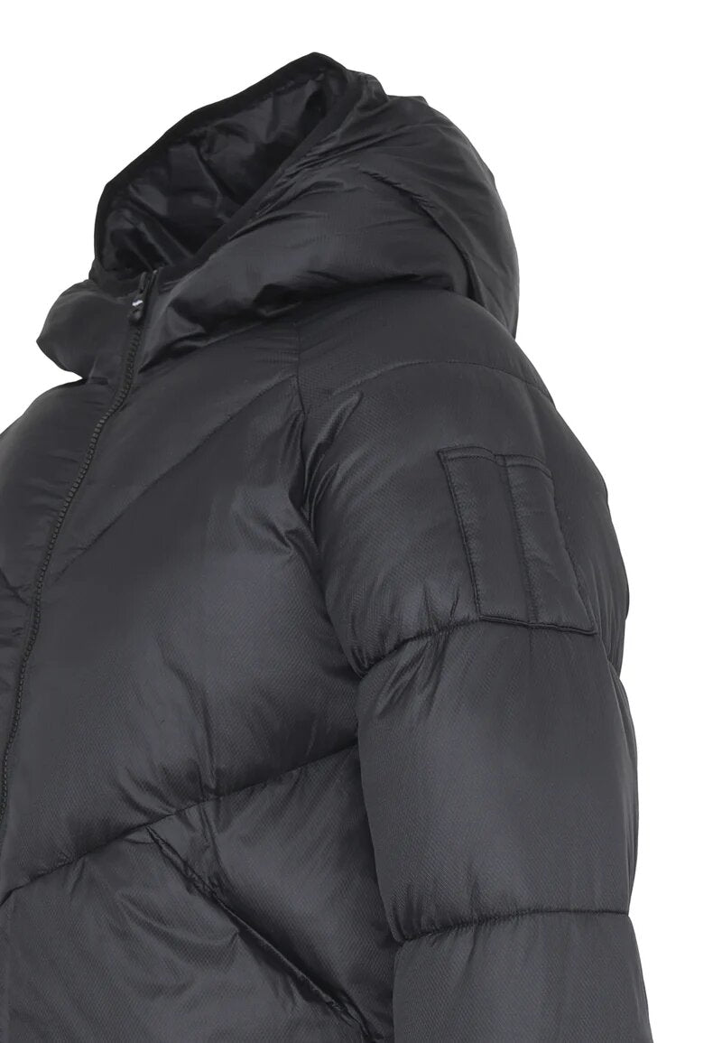 Refrigiwear Giubbotto Nero Bambino In Nylon Con Cappuccio Invernale AI25