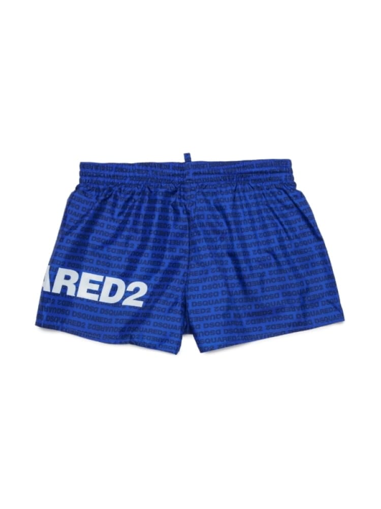 Dsquared costume da bagno kids/junior blu con logo Bambino