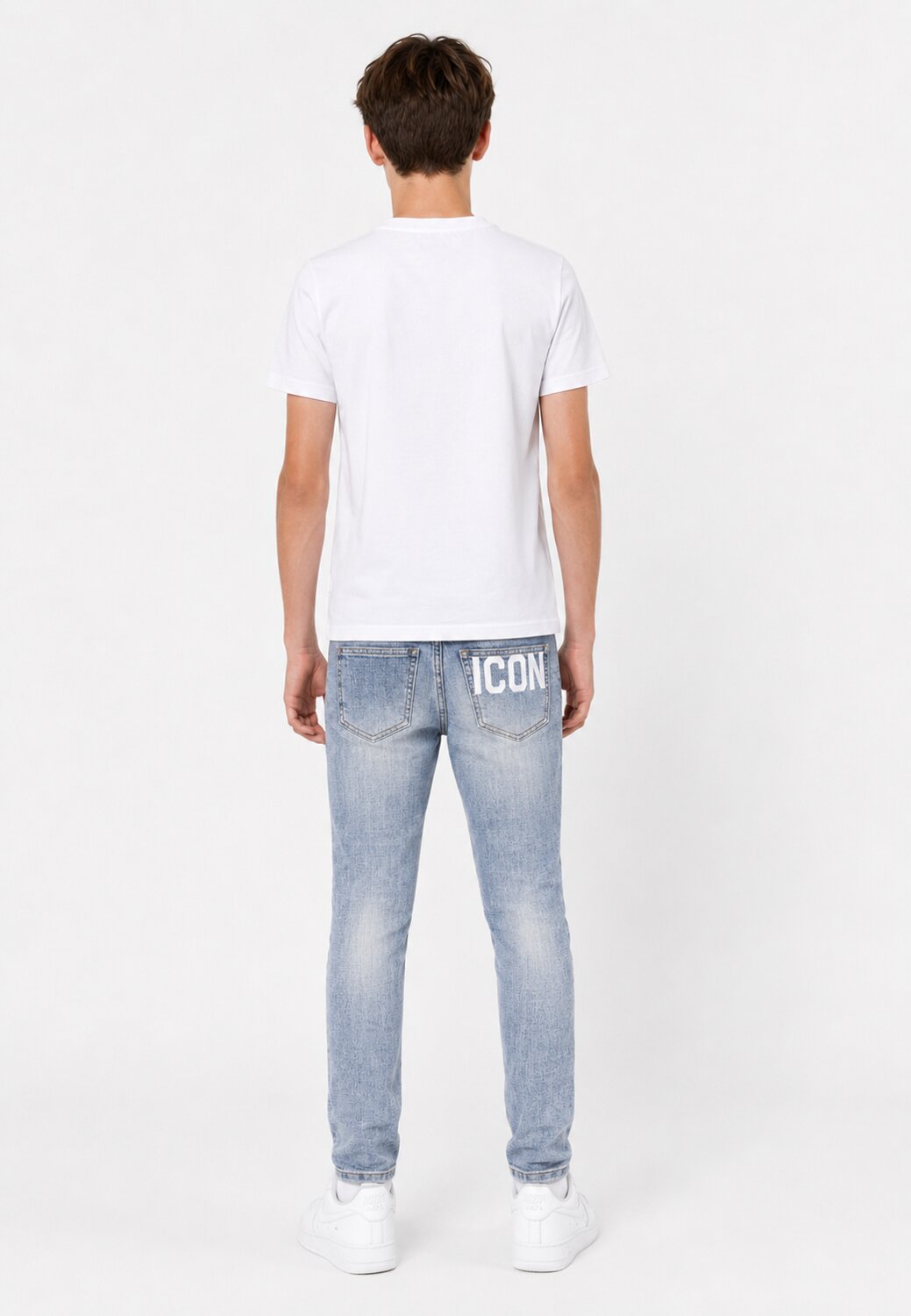 Icon Jeans Logo Tasca Dietro Bambino Slim Fit IBDT001032_