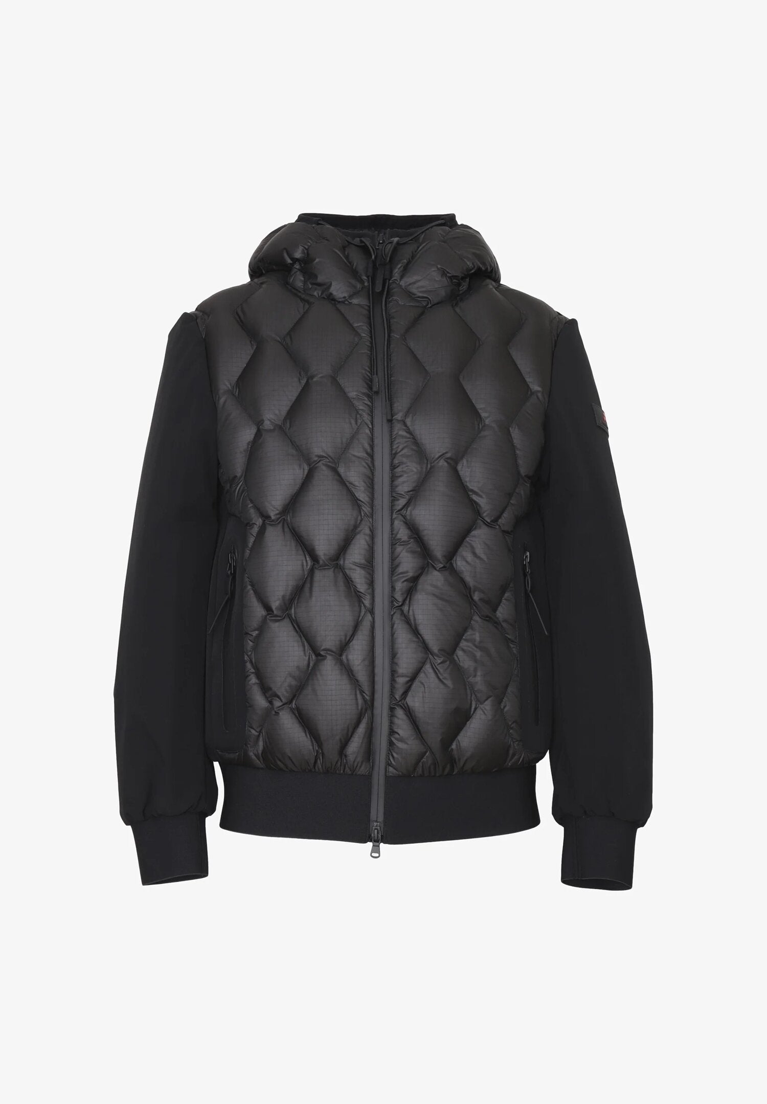 Peuterey Giubbotto Nero Bambino In Nylon Con Cappuccio Sportivo AI25