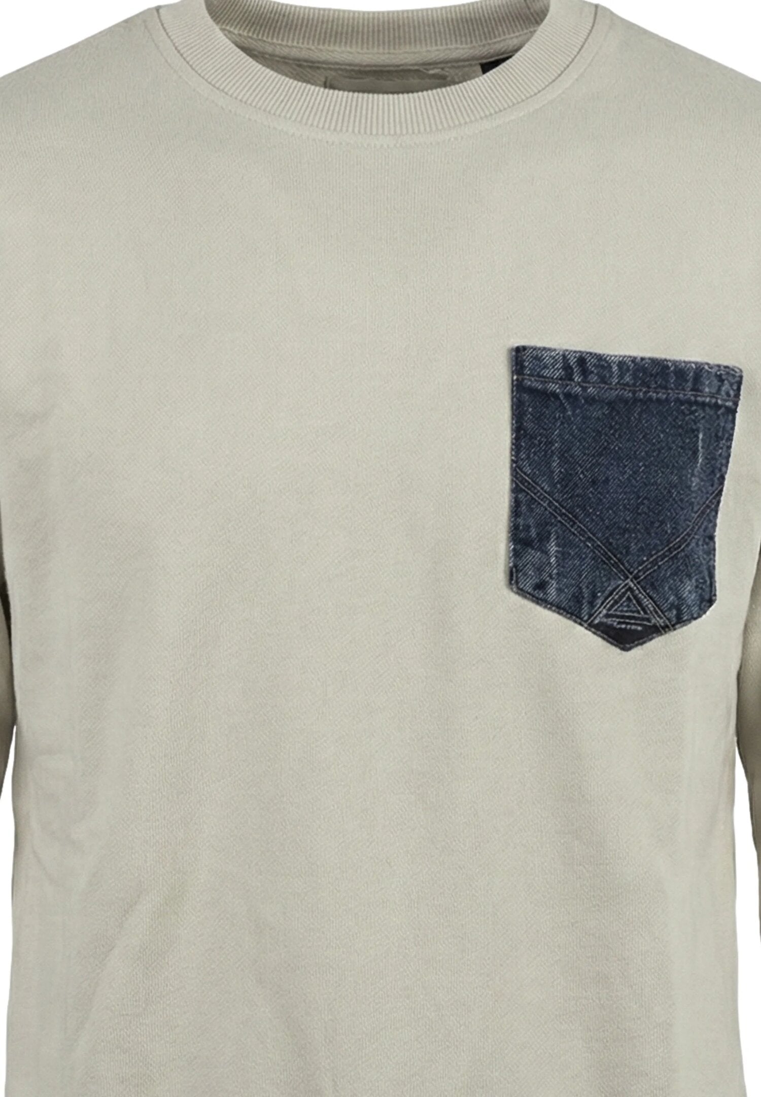 Roy Roger's Felpa Beige Con Taschino Girocollo Bambino RG100_
