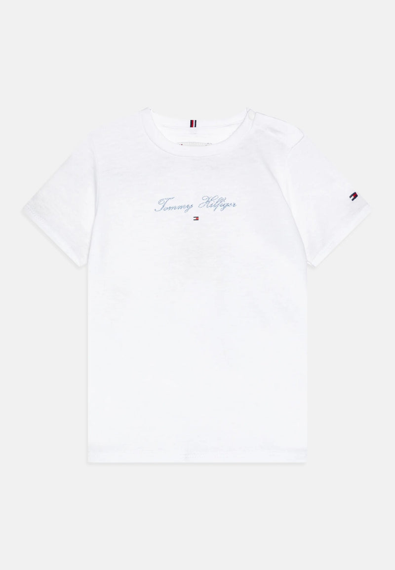 Tommy Hilfiger Girls White T-Shirt 3-16 Years - WHITE | CammarataMode