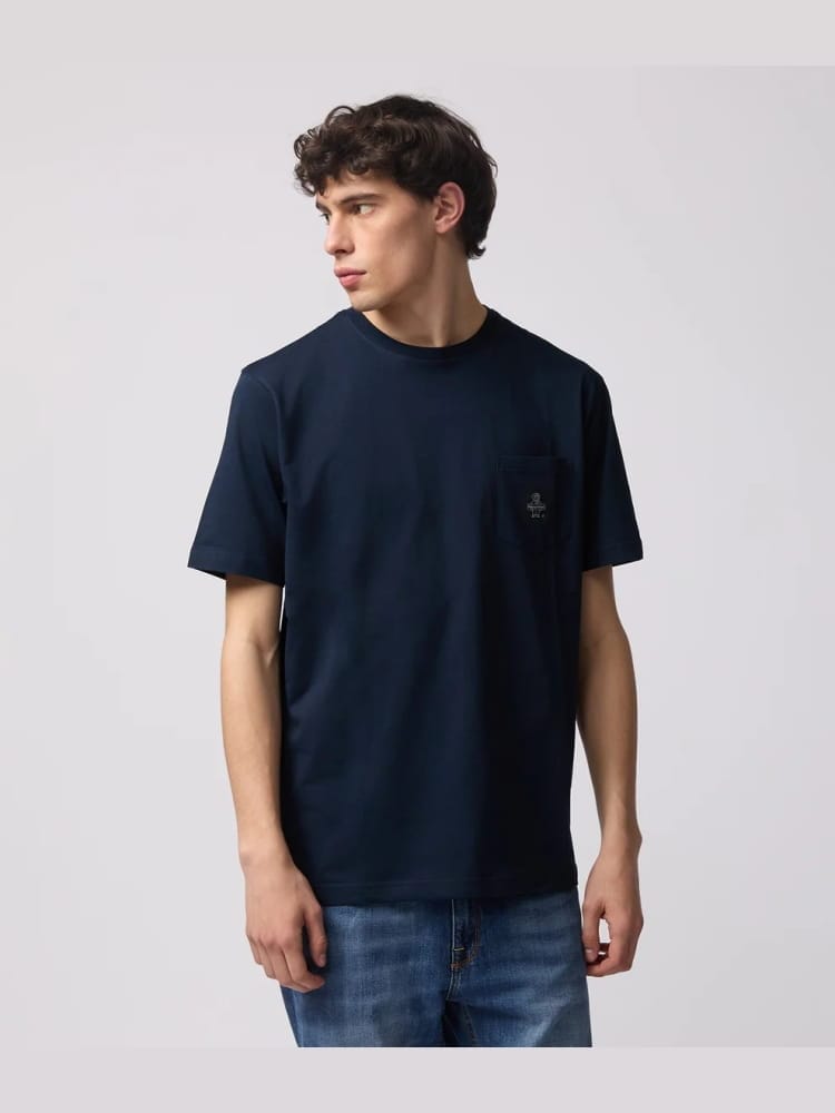 Refrigiwear tshirt blu navy uomo mini logo