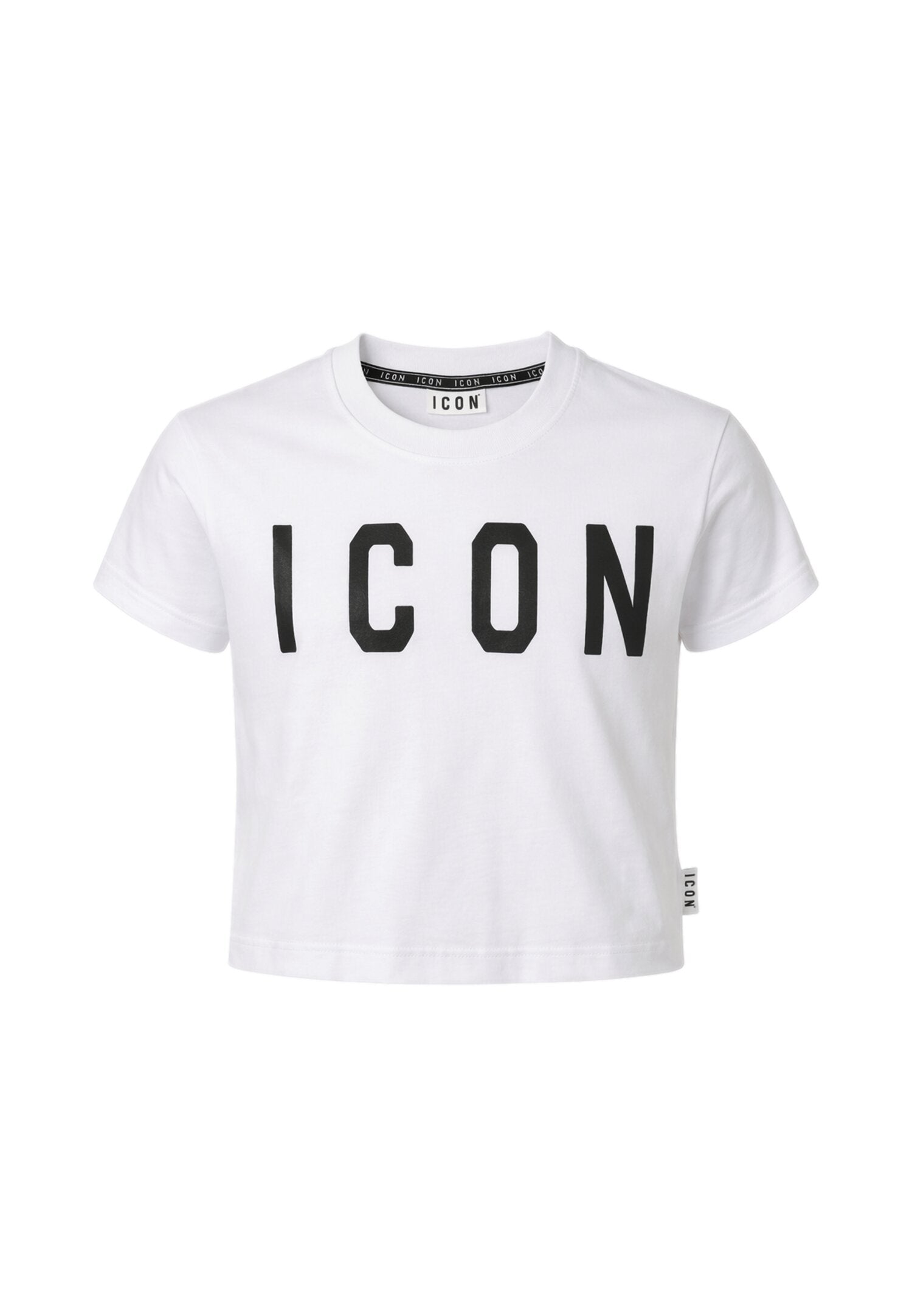 Icon t Shirt Bianca Crop Bambina Modello Crop - IGKS001152_