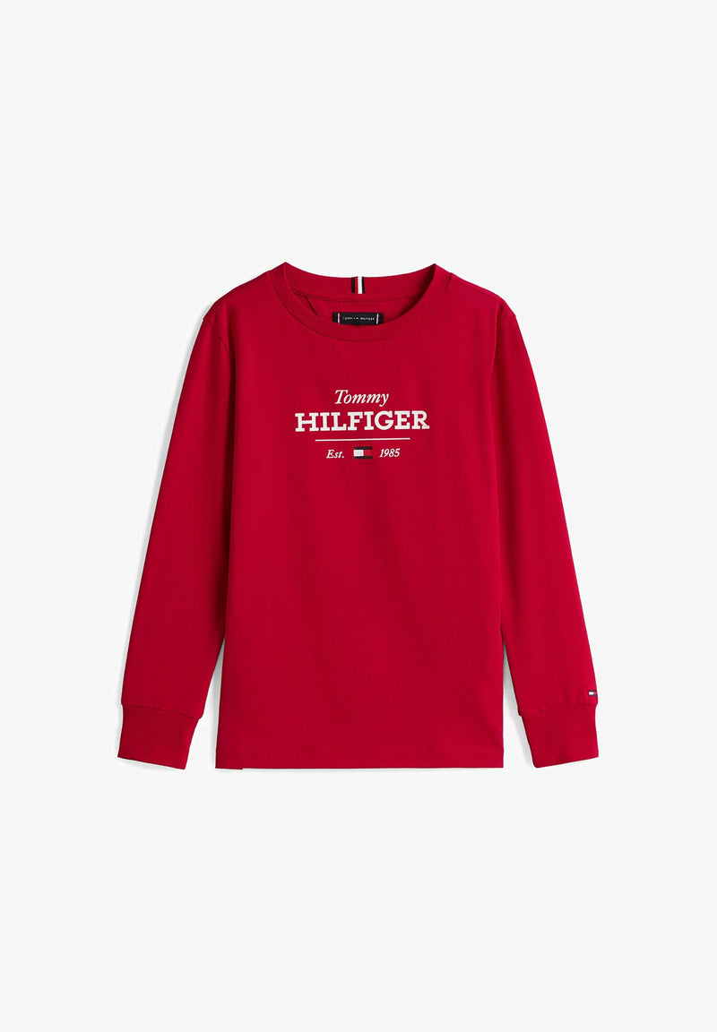 TOMMY HILFIGER T-shirt Maniche Lunghe Rossa Bambini e Ragazzi - ROSSO | CammarataMode