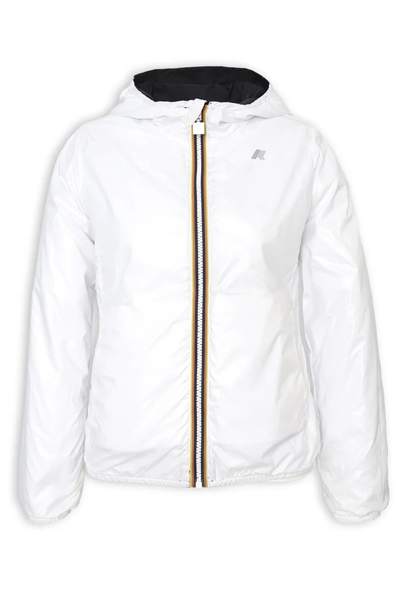 K-Way girls' black and white waterproof double-face jacket - BLACK | CammarataMode