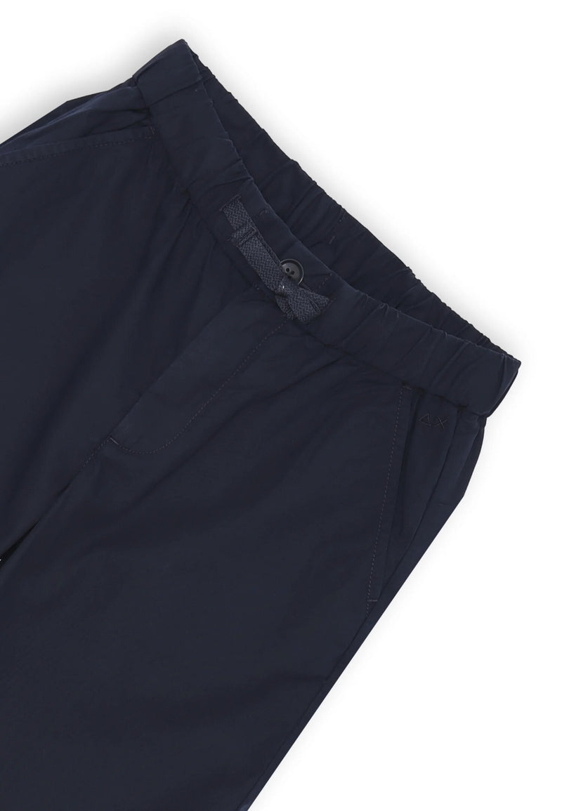 Sun68 blue knee-length cotton bermuda shorts for kids with elasticated waistband - BLUE | CammarataMode