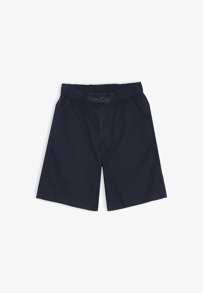 Sun68 blue knee-length cotton bermuda shorts for kids with elasticated waistband - BLUE | CammarataMode