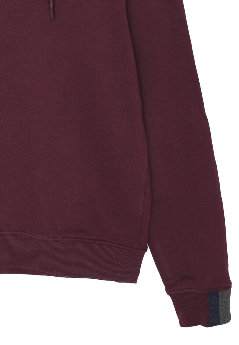John Richmond felpa uomo berry con cappuccio in cotone logo ricamato - BORDÒ | CammarataMode