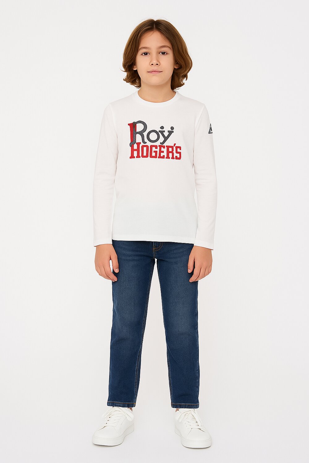 Roy Rogers Maglietta Manica Lunga bambino – Off White Cotone 100%