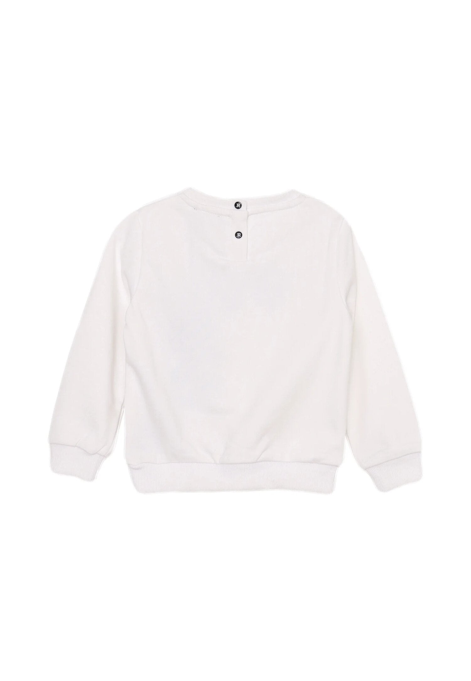 John Richmond Felpa Bianco Neonato Garzata In Cotone Girocollo Sportivo AI25