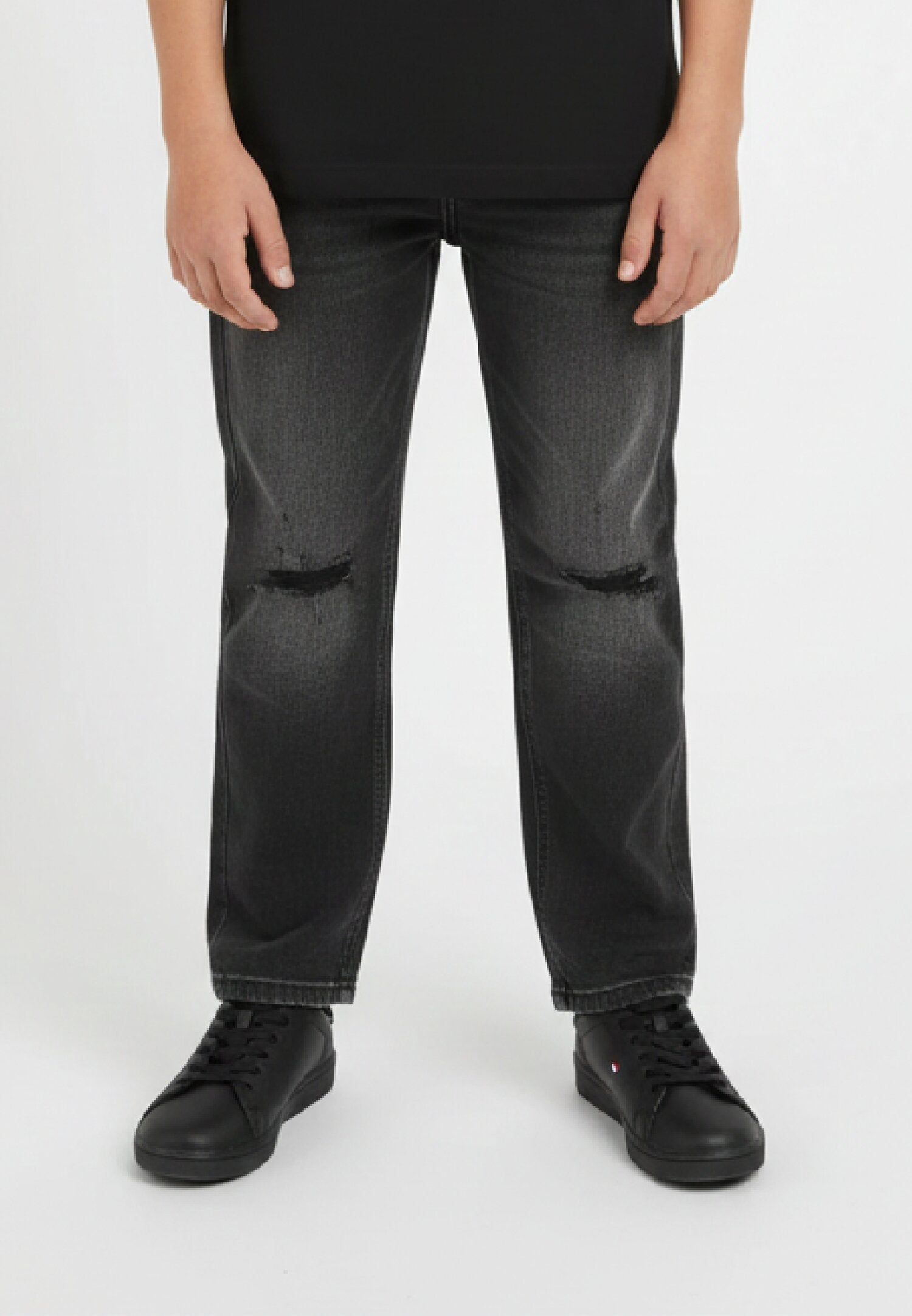 Diesel Jeans Bambino Nero In Cotone Vita Regolabile Da Passeggio AI 25