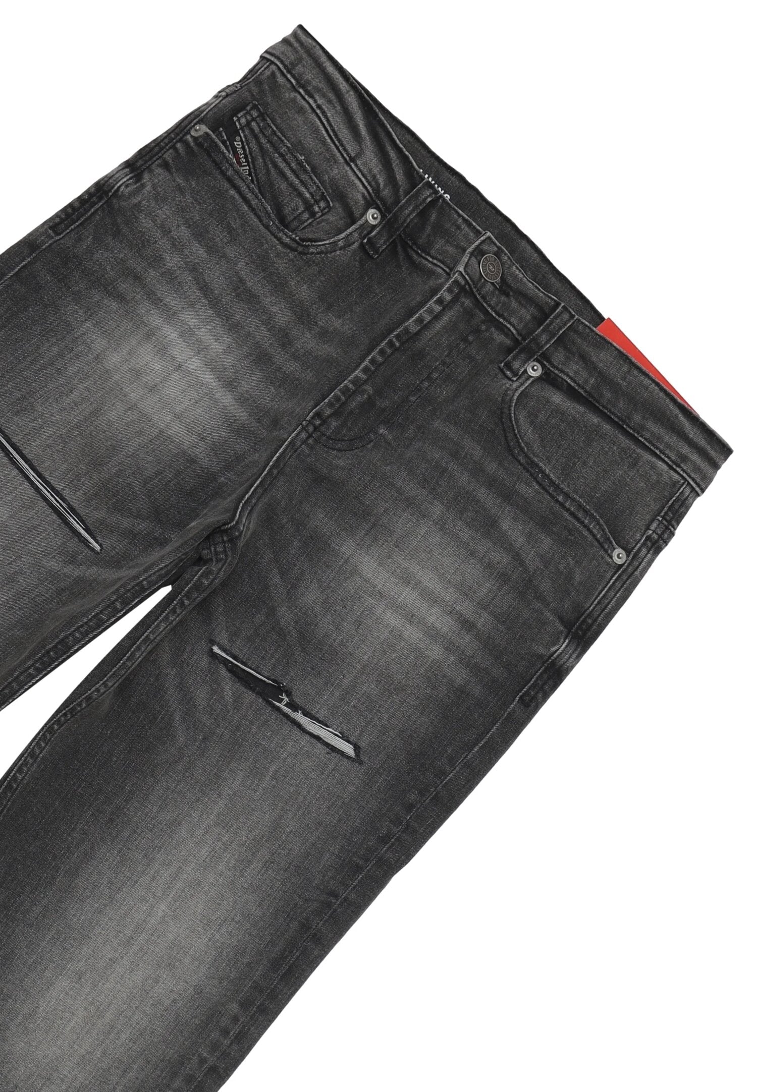 Diesel Jeans Bambino Nero In Cotone Vita Regolabile Da Passeggio AI 25