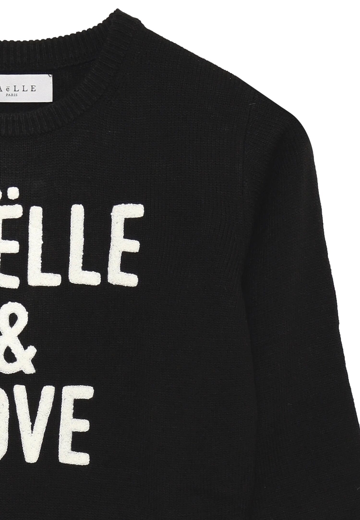 Gaelle Paris Maglioncino Nero Bambina In Lana Girocollo | Elegante AI25 | CammarataMode
