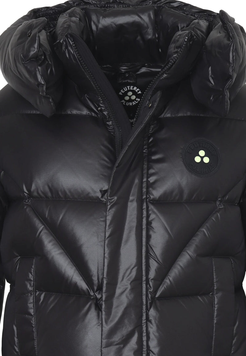 Peuterey piumino invernale bambino nero imbottito in piuma con cappuccio - NERO | CammarataMode