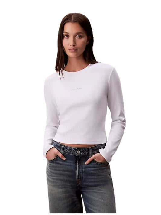 Calvin Klein tshirt bianca donna con logo