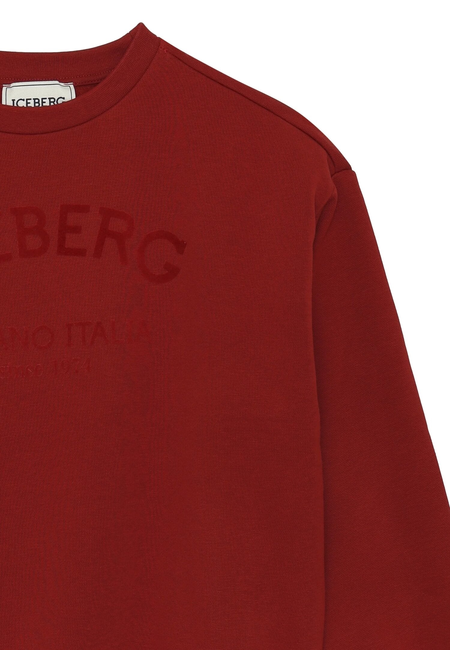 Iceberg Felpa Rossa Bambino In Cotone Girocollo | Stile Sportivo AI25 | CammarataMode