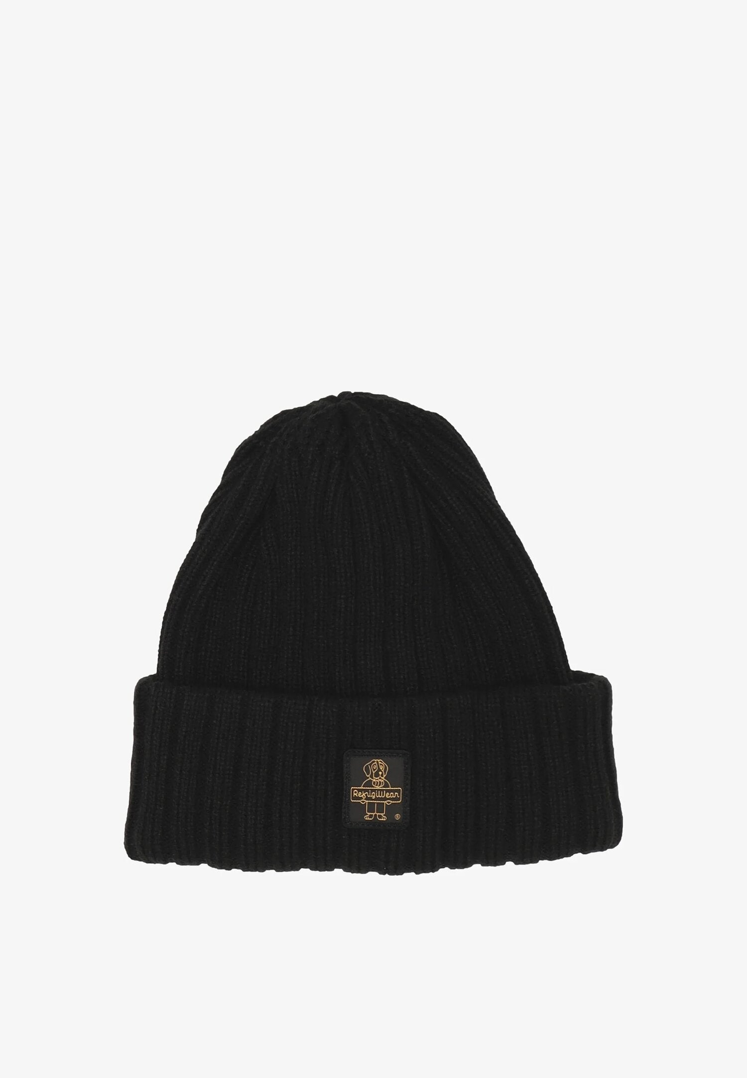 Refrigiwear Cappello Nero Uomo In Lana Cuffia Quotidiano AI25