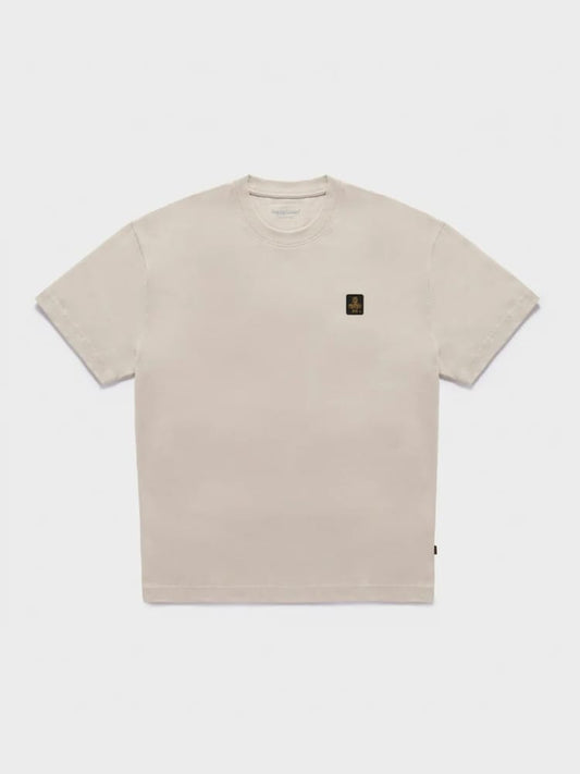 Refrigiwear tshirt beige uomo mini logo