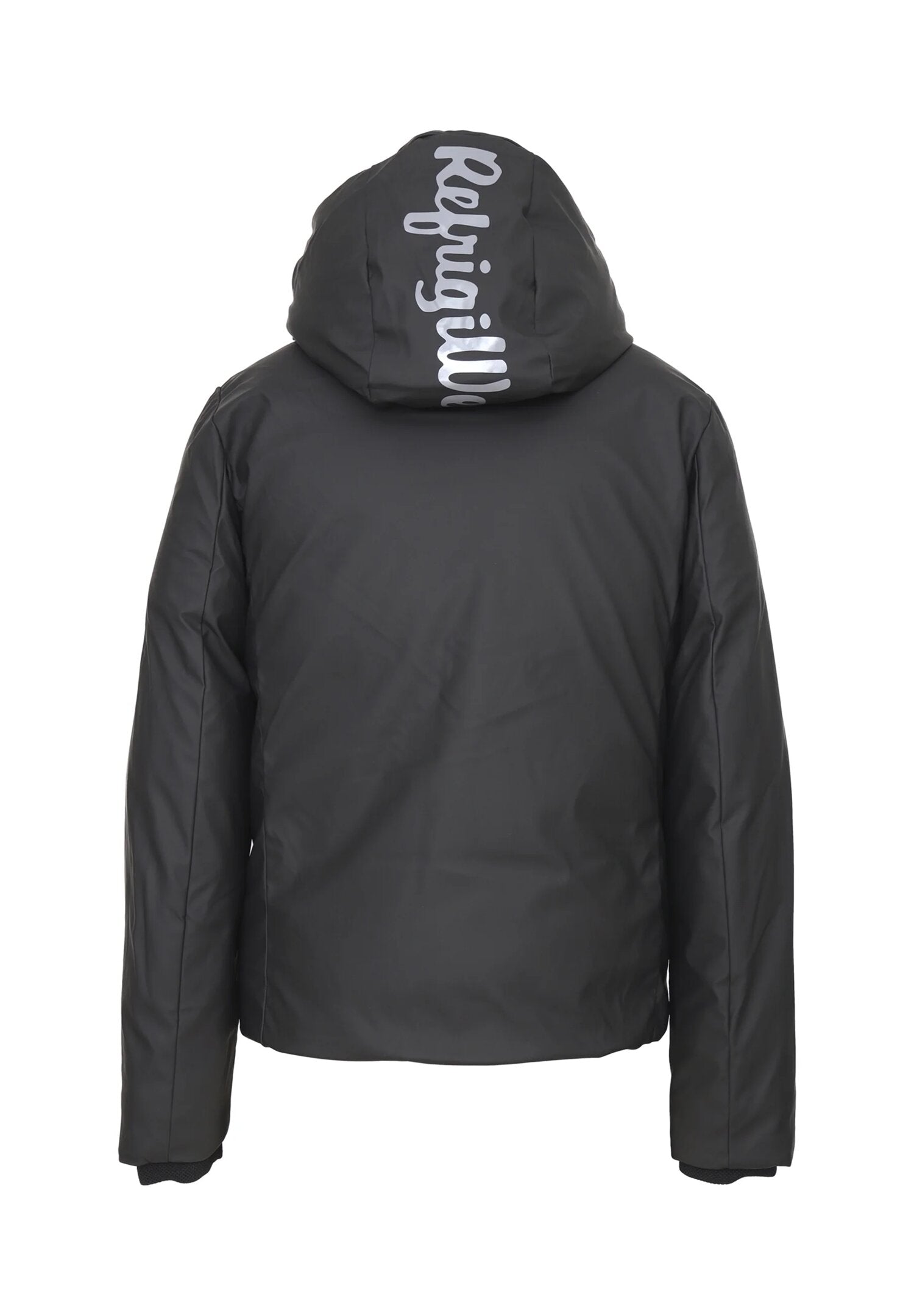 Refrigiwear Giubbotto Nero Bambino In Nylon Con Cappuccio Quotidiano AI25