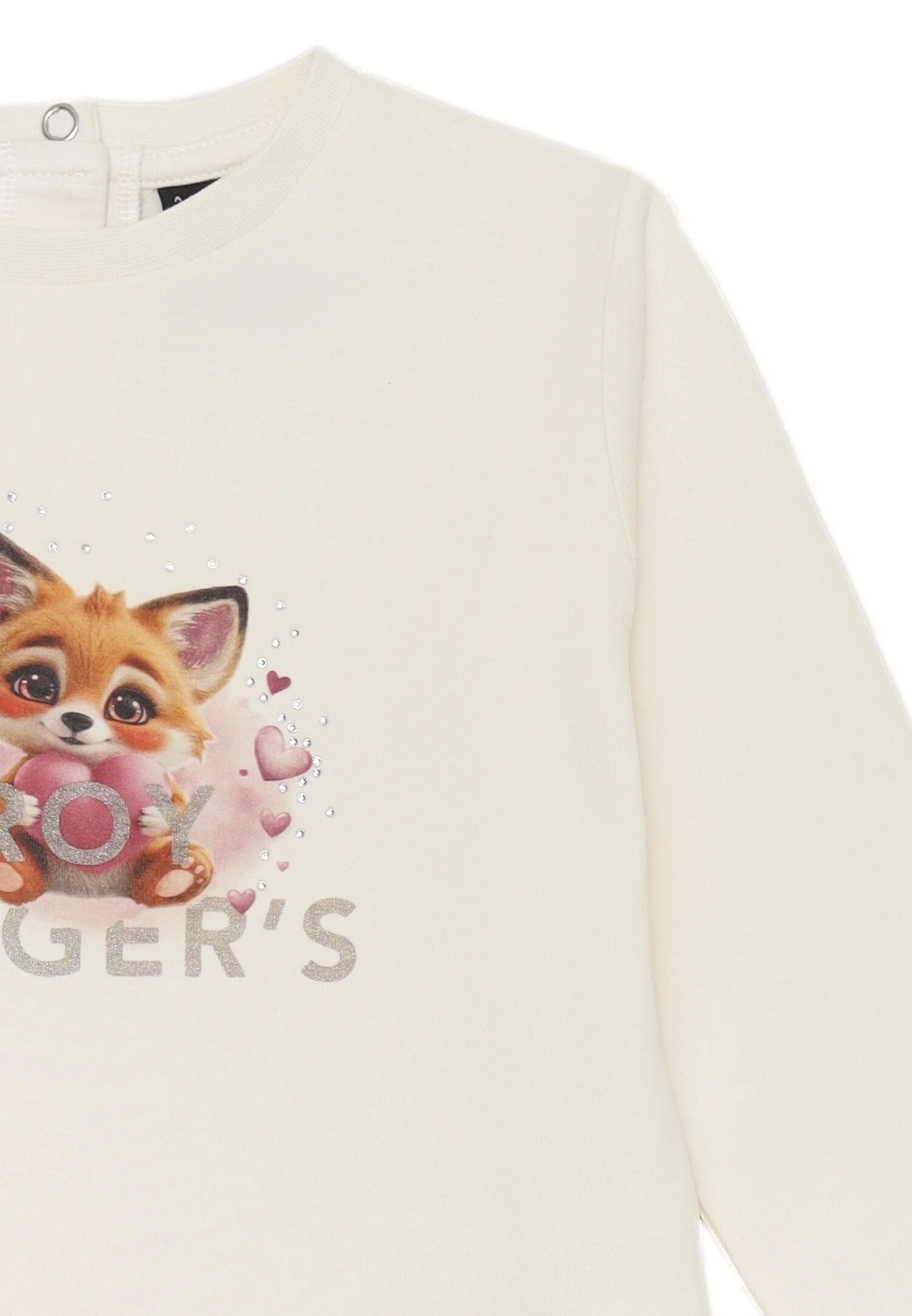 Roy Rogers Maglietta Neonata Fox Manica Lunga - Off White